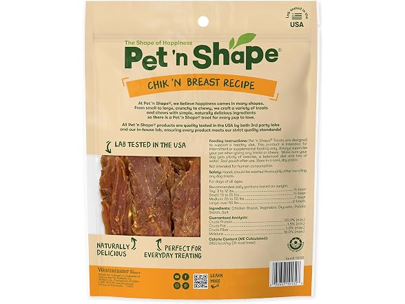 Pet 'n Shape Chicken Breast Jerky, 2 lb
