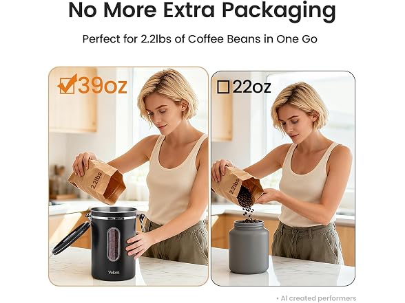 Veken Coffee Canister with Window