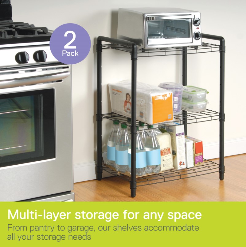 Delta WS1006B 2-Pack 3-Tier Wire Shelf, White - Gallery 12