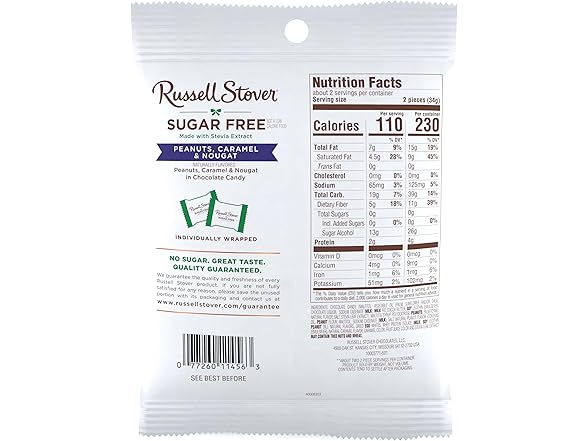 Russell Stover SF Peanut Caramel Nougat