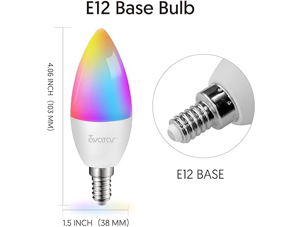 Avatar Controls 6 Pack E12 Smart Bulbs, Candelabra