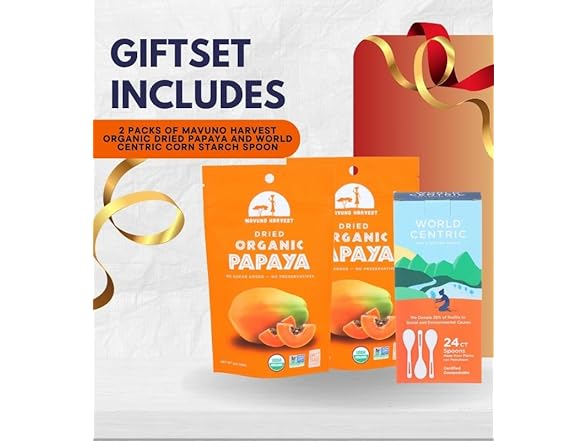 3 Item Set- Dried Papaya & Starch Spoons