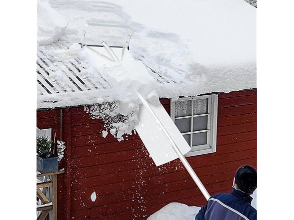 Snow Roof Rake, 30ft Reach Aluminium Roof Shovel