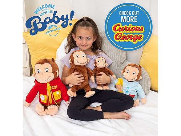 Curious George Cuteeze Stuffed Animal Plush Toy Monkey 