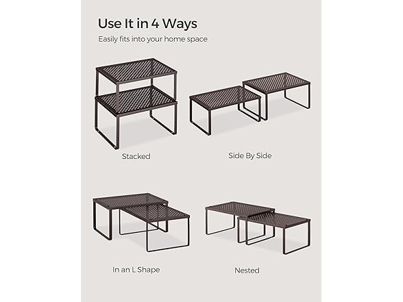 SONGMICS Spice Racks, Set of 4