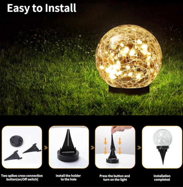 6PK Hakol BH-706 Solar Globe Lights Outdoor - Gallery 10