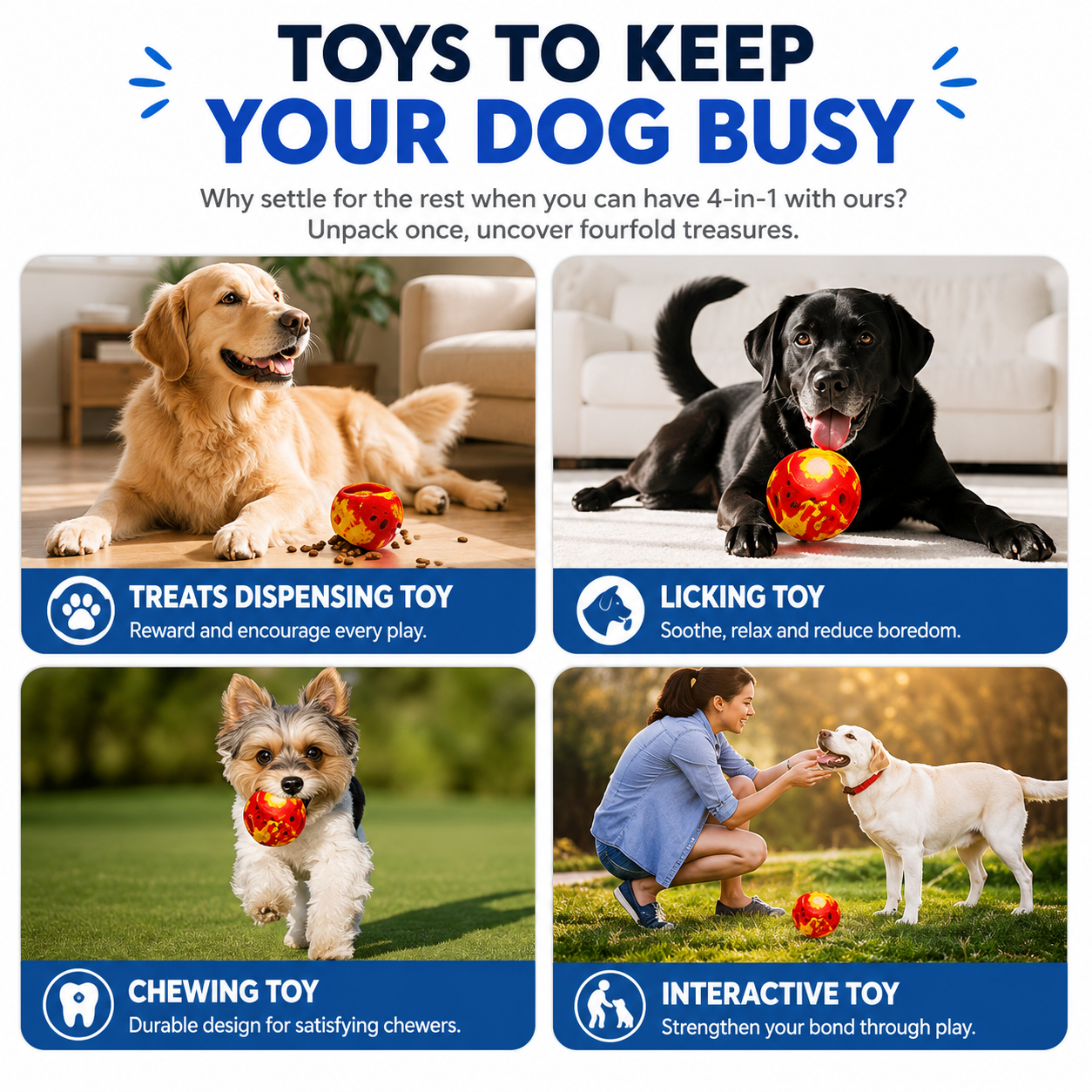 Dog Treat Ball w/ Freezer Tray - Gallery 7