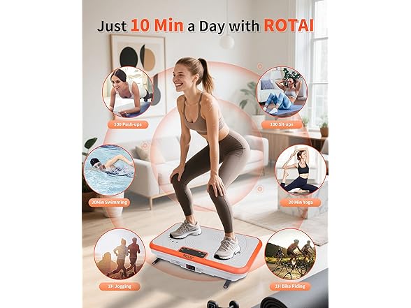 ROTAI Vibration Plate Exercise Machine, Vibration Plate for (Open Box)