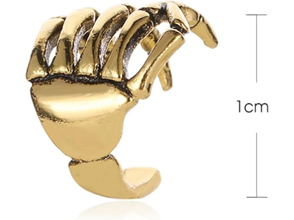 Dreuyet 4 Pairs Skeleton Hand Ear Cuff