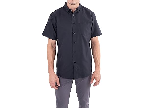 Visive Mens Short Sleeve Button Down