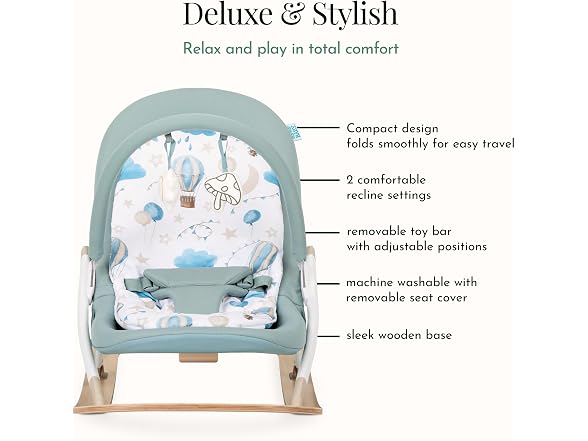 Evolur SleekSway Portable Baby Rocker