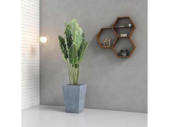 LeisureMod SP21AC Serene Planter Aged Concrete, 21"