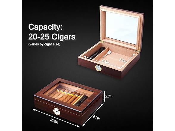 Handmade Cedar Cigar Desktop Box