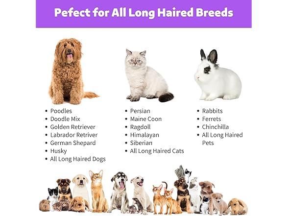 Poodoodle 2 in 1 Dogs Cats Dematting Grooming Comb