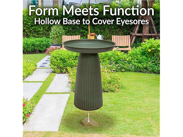 Sunnydaze Gleeful Garden Metal Bird Bath