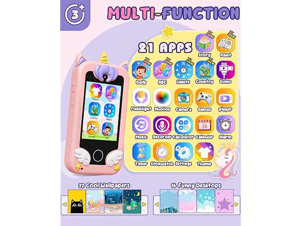 UCIDCI Unicorn Kids Smart Phone Toy