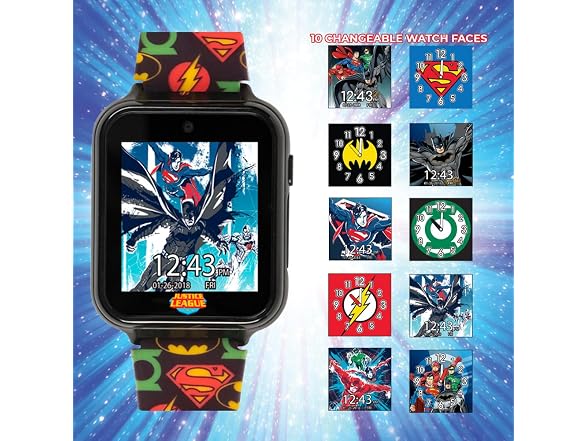 Accutime Boys 40mm Justice League Kids Smart Watch