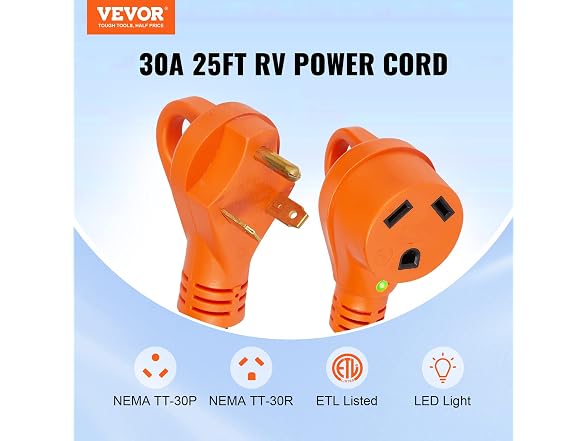 25 ft RV Extension Cord, 30 Amp, Heavy Duty STW