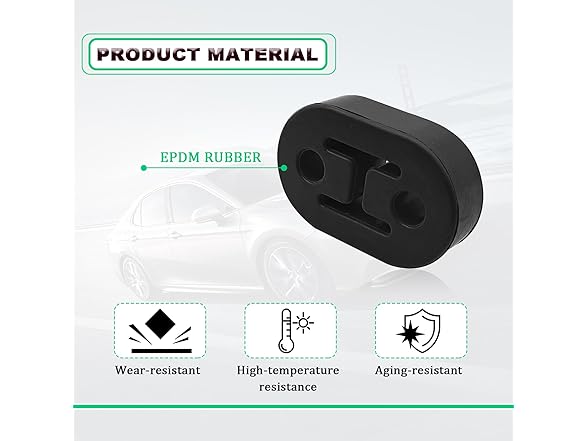 2pc Universal Rubber Exhaust Hanger