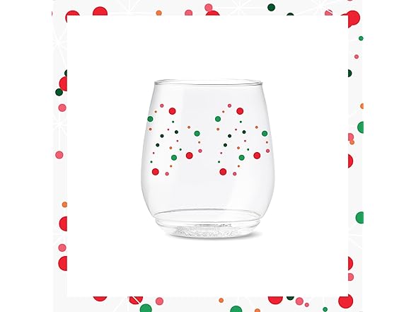 TOSSWARE POP 14oz Vino Retro Festive Pattern Series, SET OF 6