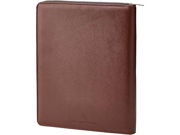 Gallaway Leather Genuine Leather Zippered Portfolio Organizer