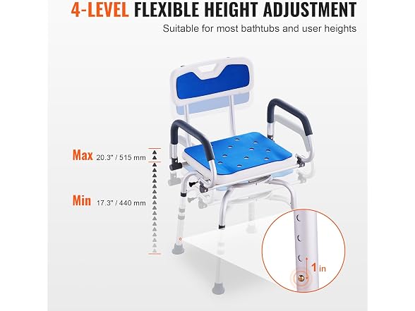VEVOR Swivel Shower Chair 360 Degree
