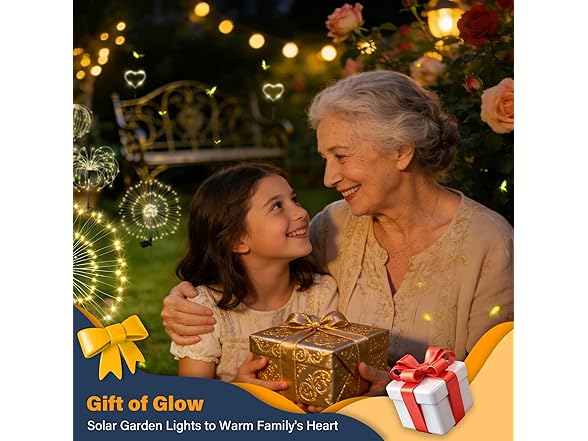 SEEWELUMI Solar Garden Outdoor Lights