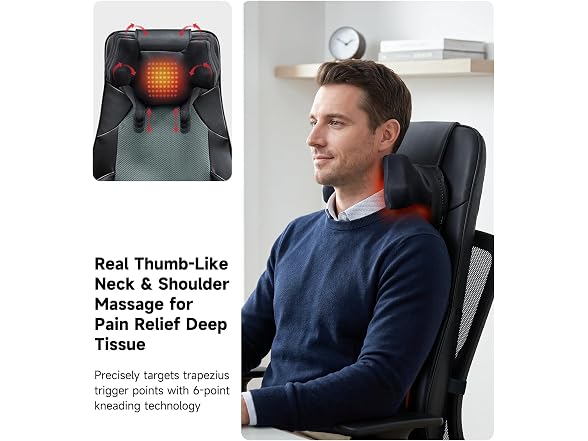 Flekzo Shiatsu Back Massager Chair Pa 2