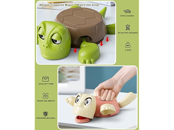 4pk Turtle Coaster With Surpise action