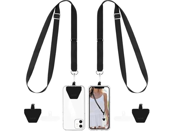 Cell Phone Lanyard with Patches 4-Pack
