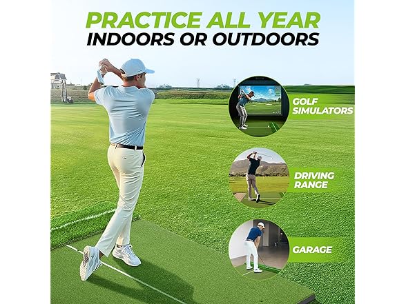 Golfguru Golf Mat with 16mm Dual Turf