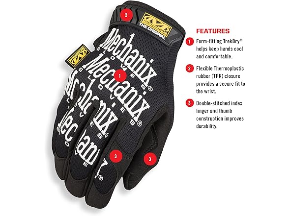 2 Pairs Mechanix Wear Original Work Gloves
