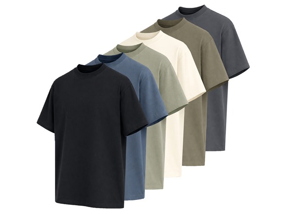 5Pk Mens Oversized Drop Shoulder Tee