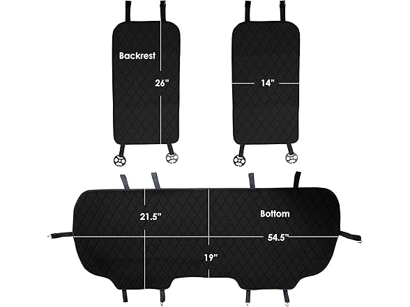 FH Group Car Seat Cushion Rear Set Faux Leather