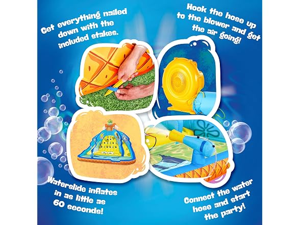 Sunny & Fun SpongeBob Ultra Climber Inflatable Water Slide Park