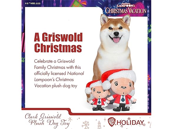 Clark Grisworld Plush Squeaker Dog Toy