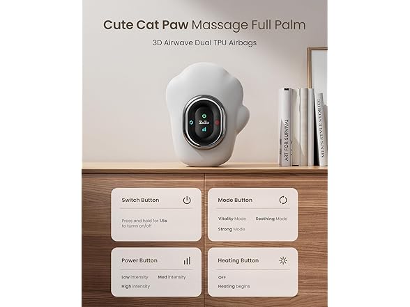 Cordless Hand Massager with Heat and Compression