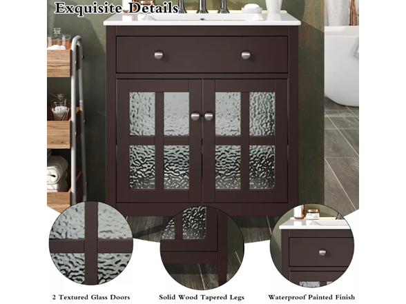 Christopher Knight Home Graham 30" Contemporary Vanity