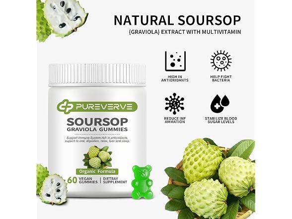 Soursop Graviola Gummies 60 Count