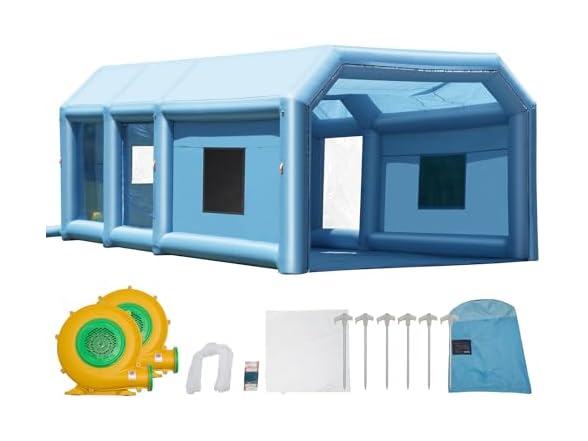 VEVOR Inflatable Paint Booth, 26.2 x 14.8 x 9.8 ft
