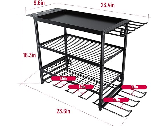 Dixiao 4 Layer Wall Mount Power Tool Organizer