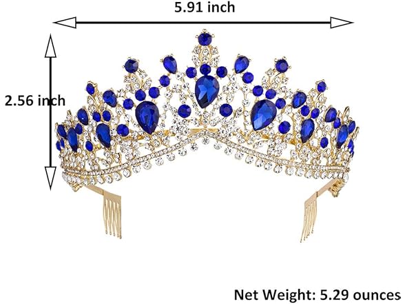 Royal Blue Crystal Tiara
