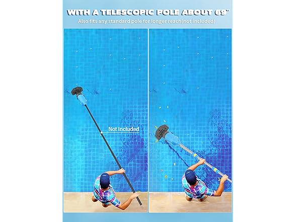 Pool Vacuum Cleaner for Above Ground Pool, Cordless Handheld (Open Box)