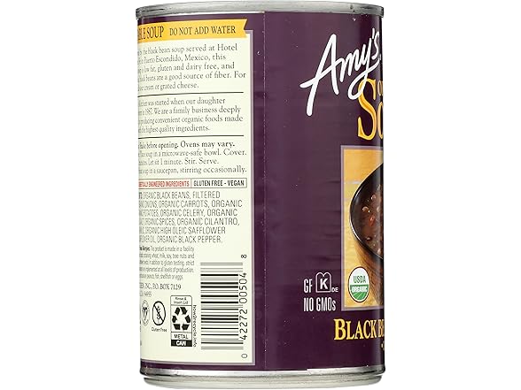 Amy's Organic Black Bean Vegetable Soup, 14.5 Oz