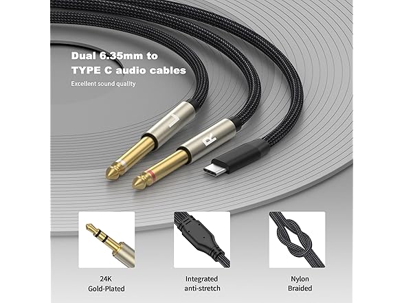 ZTOXLR USB C to Dual 6.35mm Splitter