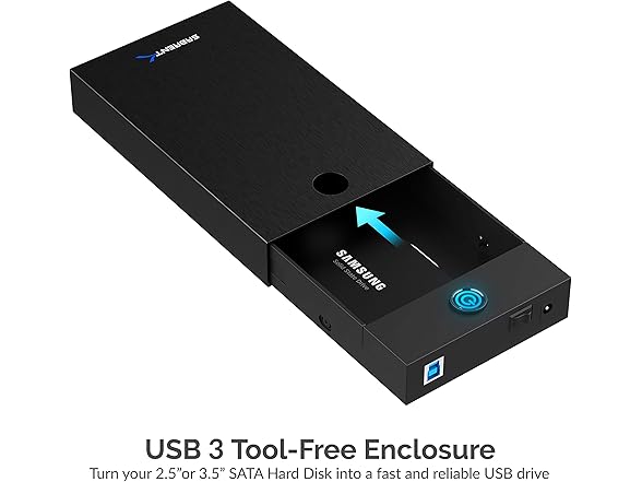 USB 3.0 Enclosure for 2.5” & 3.5” SATA HDD/SSD