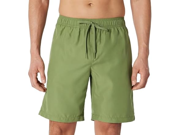 AE Mens 9in QuickDry Swim Trunk (Olive)