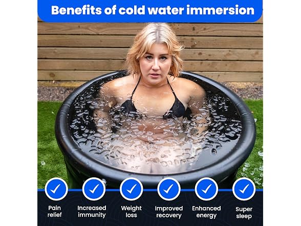 Ice Bath Tub for Athletes with Cover 88 Gal Cold Plunge
