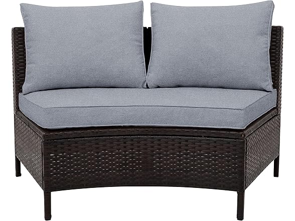 Merax 5 Pieces All-WeatherRattan Wicker Sofa Set
