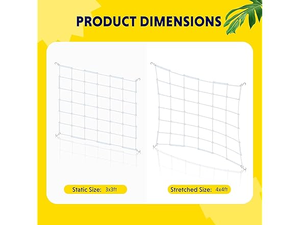 4x4' Elastic Trellis Net White